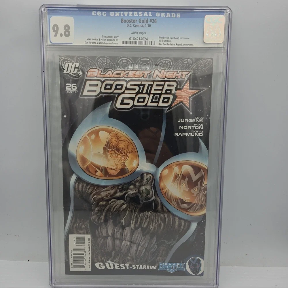 BOOSTER GOLD #26 2010 DC CGC 9.8 White Pages Blue Beetle Becomes A Black Lantern